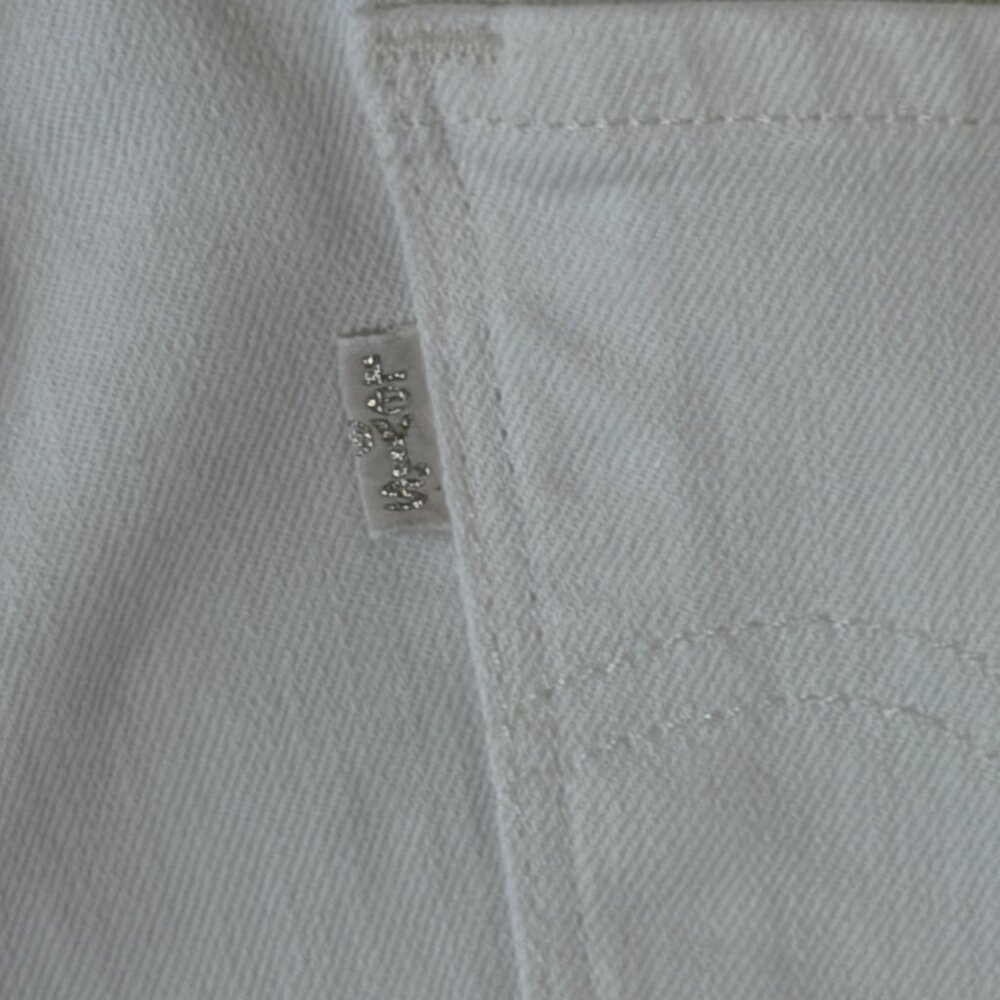 Levi’s 505 Straight Leg White Jeans Women’s Size 6 Classic Denim - Picture 14 of 16